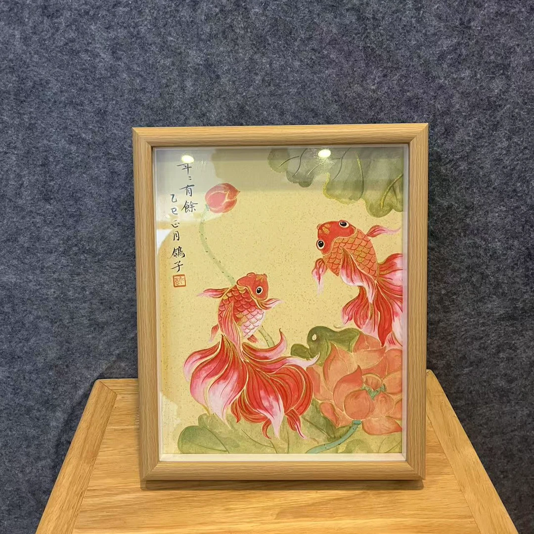 《年年有余》国潮氛围感艺术摆件22*27cm