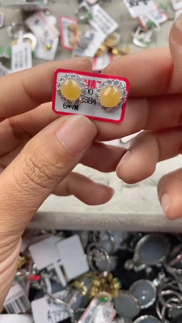 银S925镶嵌戒指翡翠555                 5