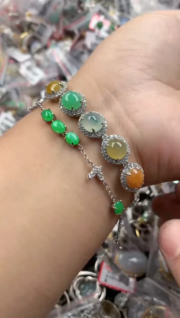 银S925镶嵌戒指翡翠666666   6