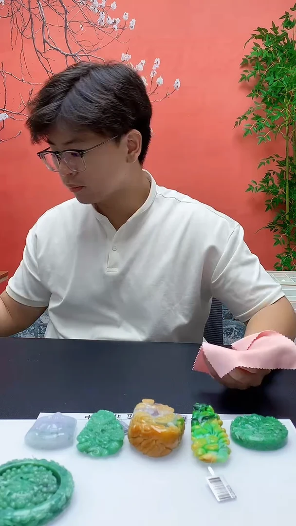 未镶嵌定制翡翠清*风4688ty-毛货挂件