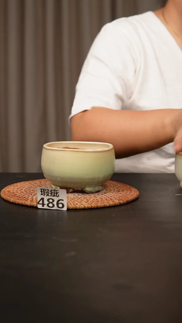 瓷片486瑕疵款，口约8  高约6