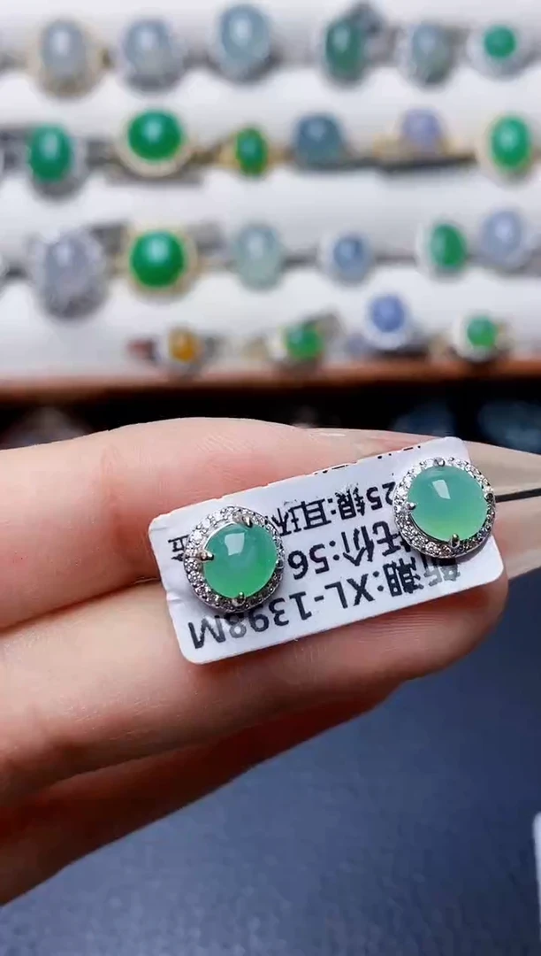 银S925镶嵌戒指翡翠2373
