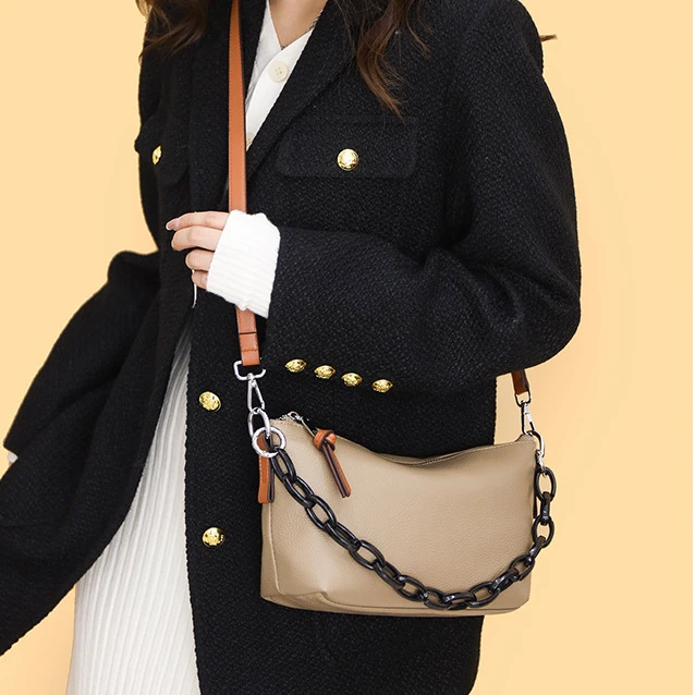 【头层牛皮】真皮女包单肩斜挎包20805