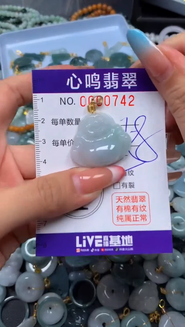 翡翠未镶嵌颈饰闪购00742