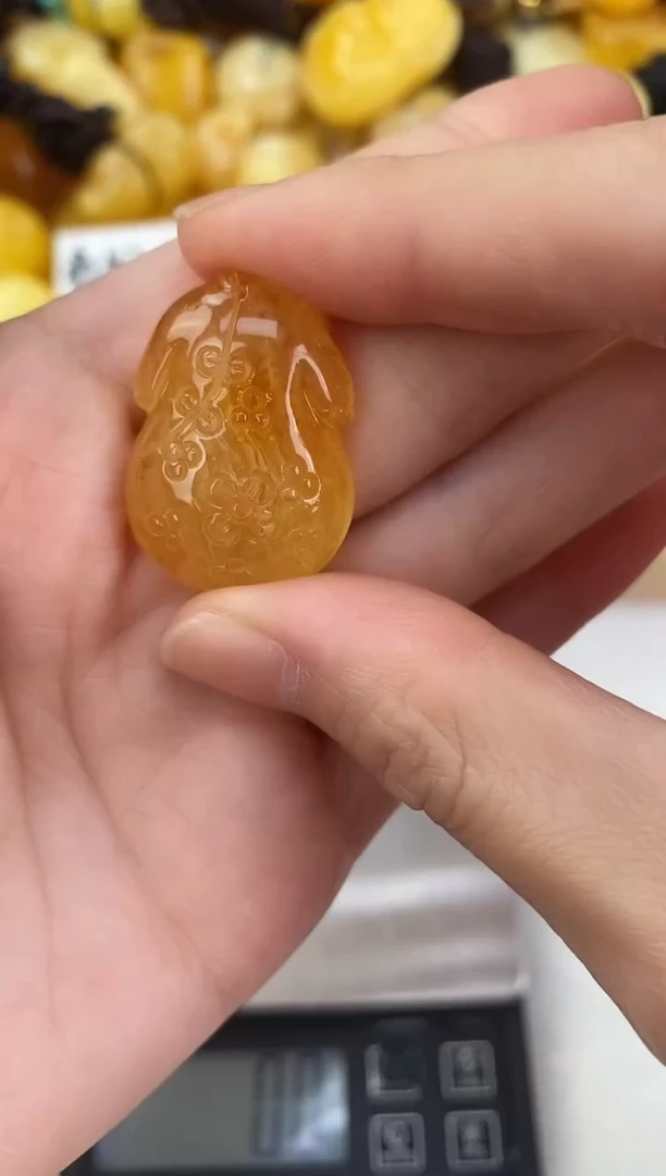 裸石琥珀未镶嵌天然蜜蜡花珀