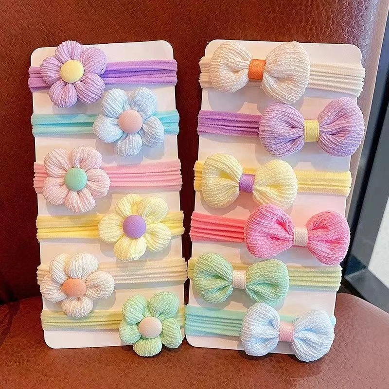 抢！【新人2.1】儿童头饰发饰花朵发绳宝宝不伤发扎马尾高弹力女