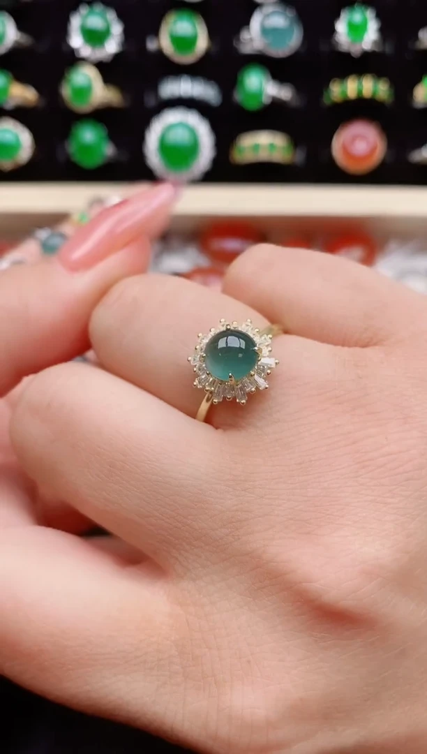 【闪购商品】翡翠戒指银S925镶嵌312312