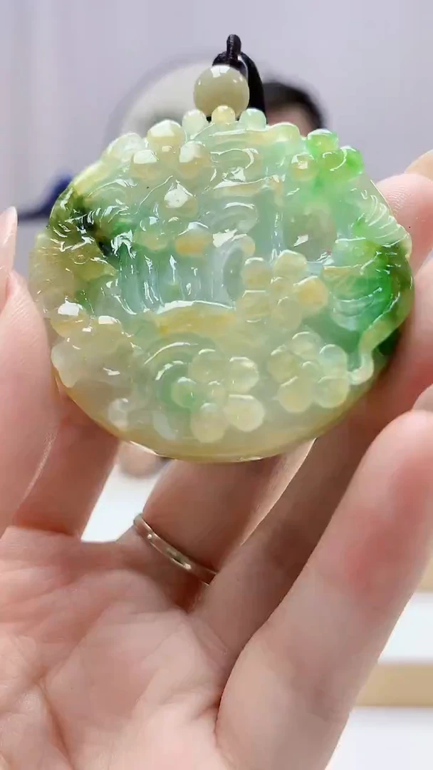 未镶嵌定制翡翠5153DD-毛货挂件12