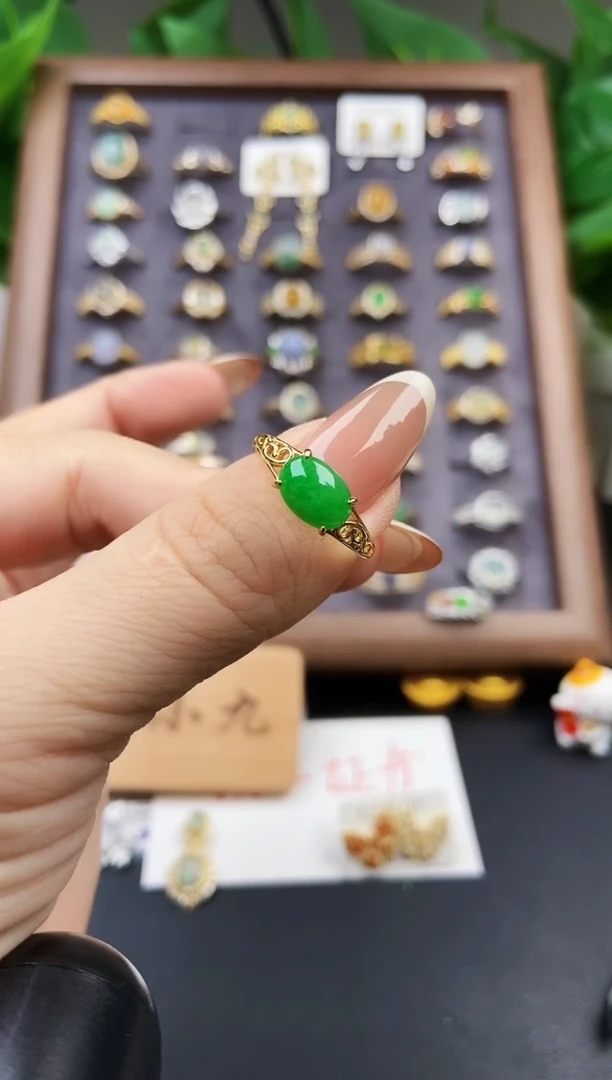 银S925镶嵌戒指翡翠02
