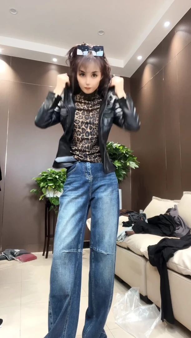 大漂亮盘扣皮衣外套