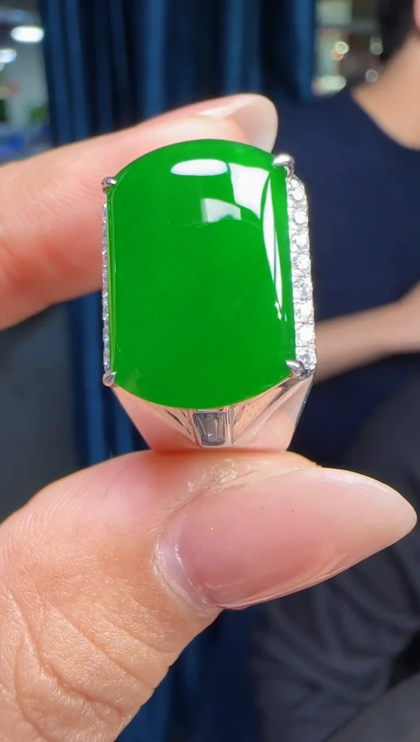 未镶嵌定制翡翠翡翠戒指63