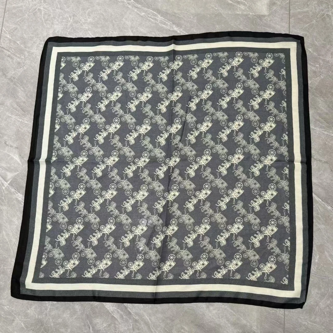 （法式马车）新款方巾65*65左右围巾