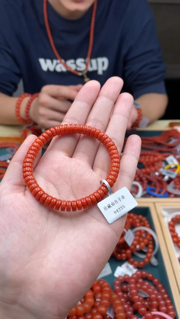 未镶嵌手串南红玛瑙药片7mm多样性发一