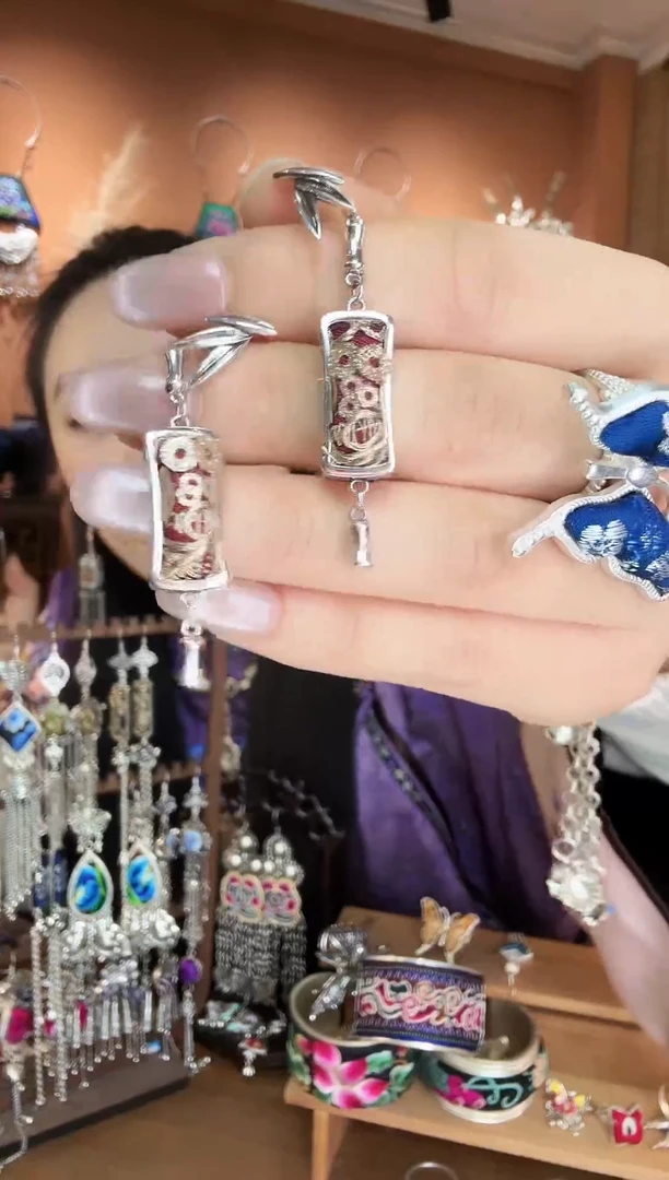 刺绣纯手工民族风耳环