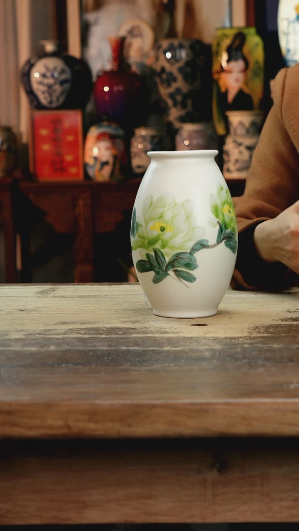 【闪购商品】瓷片景德镇纯手工釉下彩精品花瓶