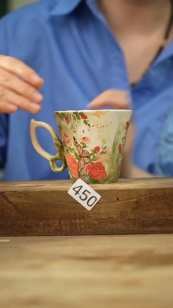 瓷片设计师手作款 手绘油画风卡通系列 十七