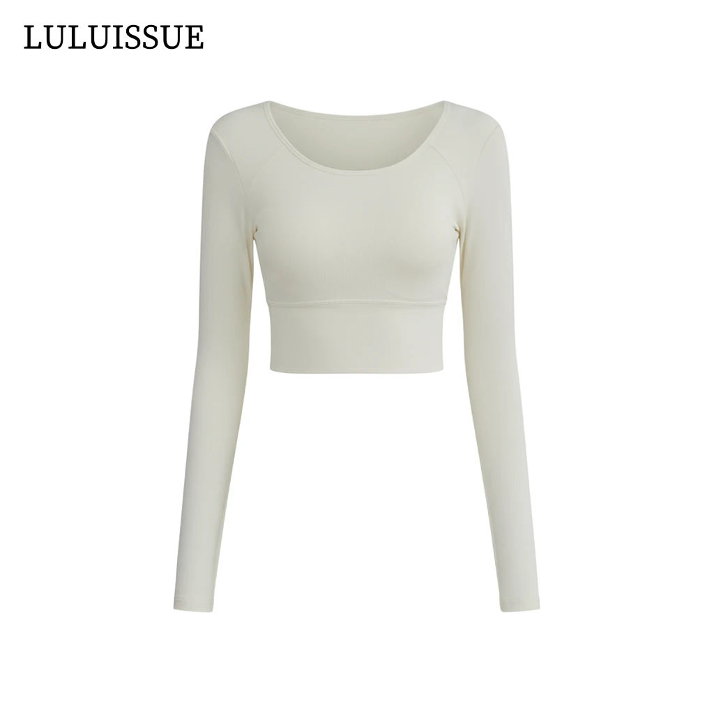 LULUISSUE瑜伽服长袖女秋冬修身训练普拉提运动上衣跑步健身服套