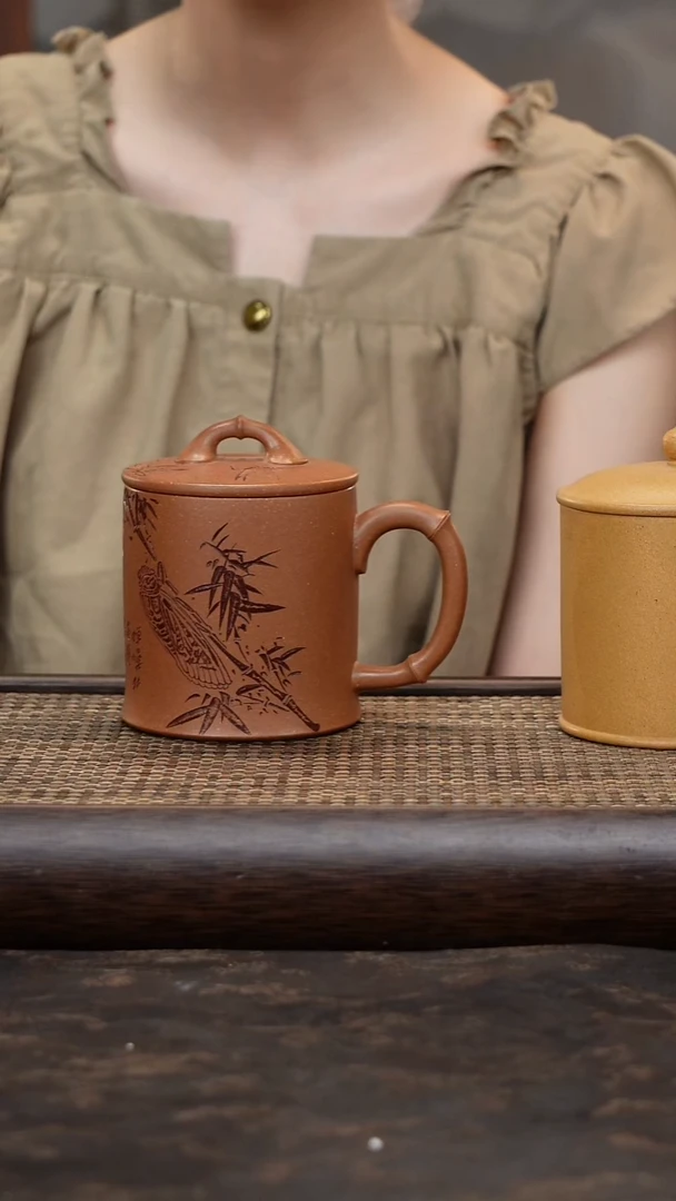 茶杯紫砂黄降坡蝉鸣