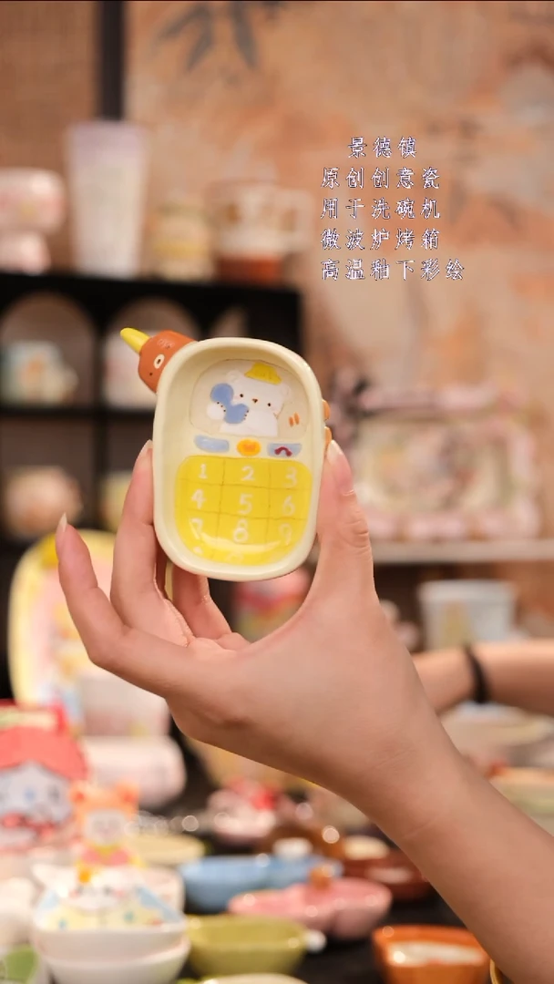 摆件景德镇手工手绘设计师款