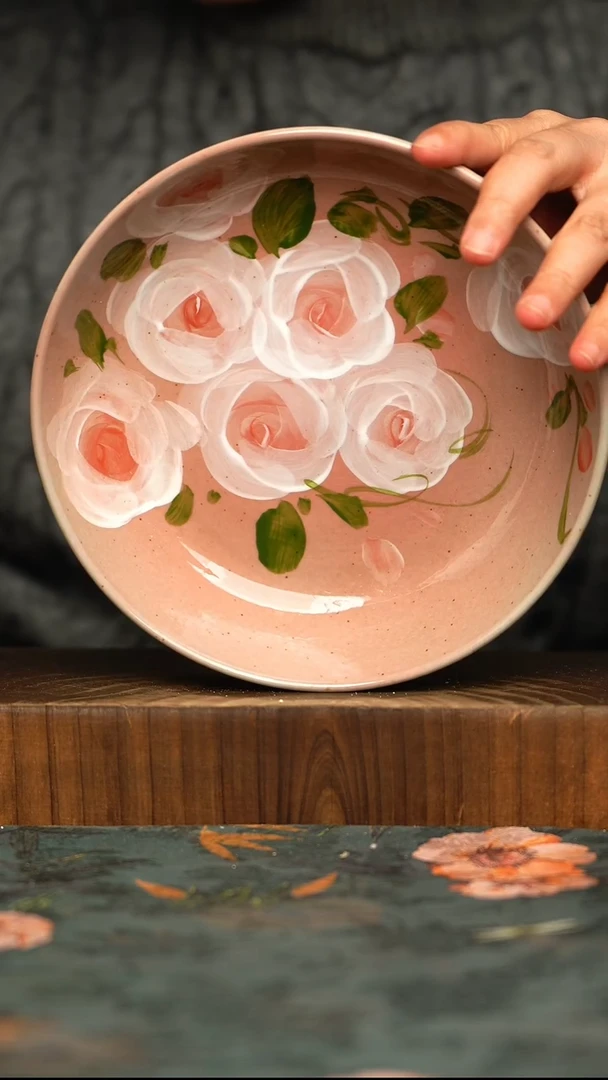 杯釉下彩手工手绘同款陶器