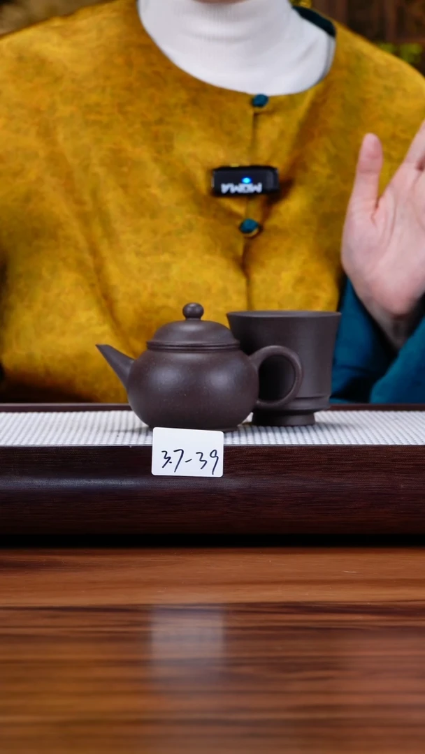 【闪购商品】紫砂茶壶3.7-39点搪天青水平 带杯150