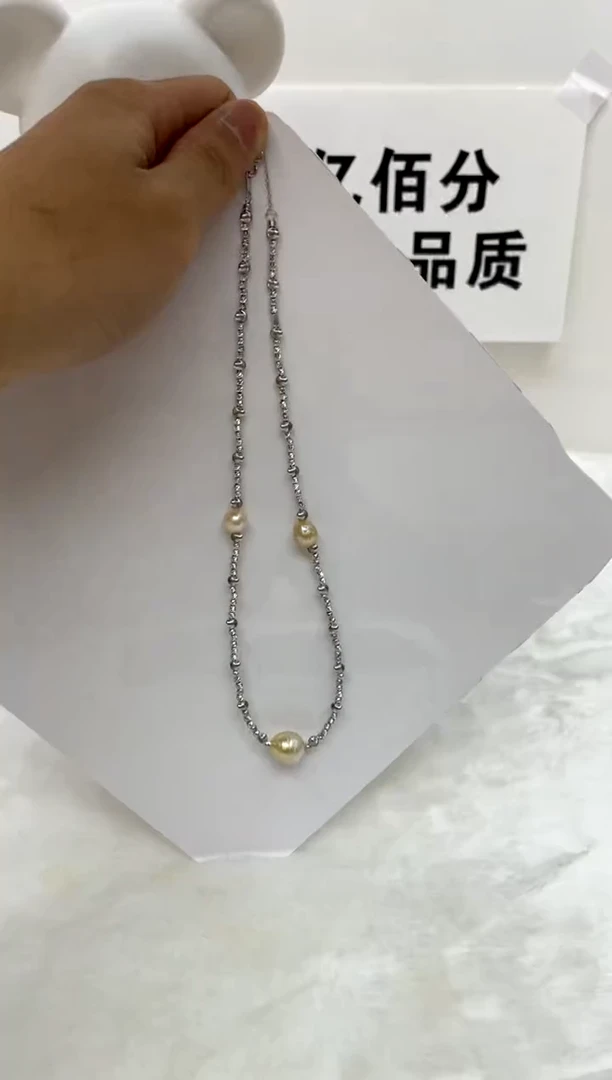 颈饰银S925镶嵌海水珍珠海水珍珠