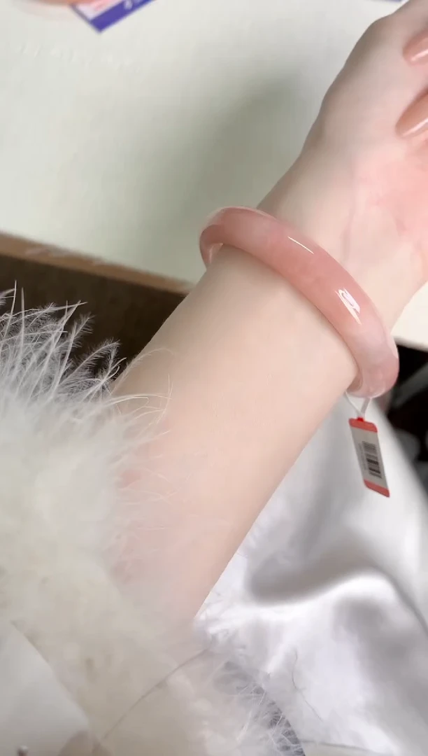 未镶嵌手镯石英质玉桃花酿125-圈口57.8-236