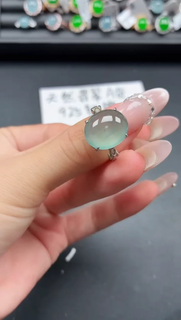 银S925镶嵌戒指翡翠1111