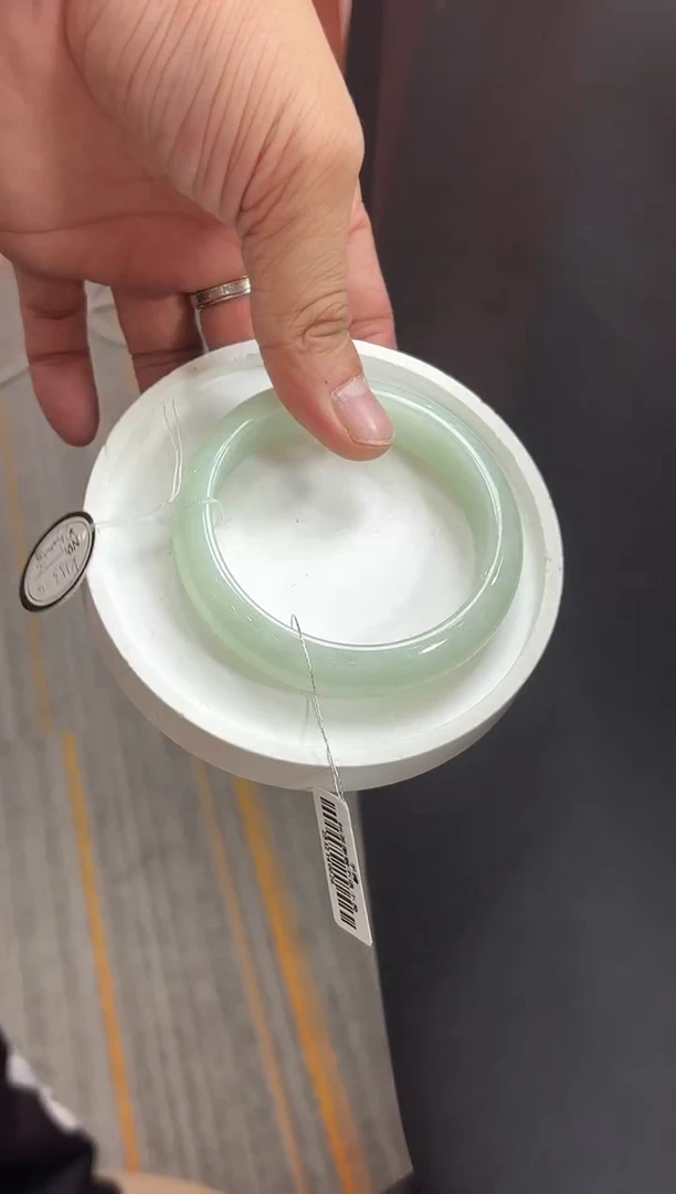 未镶嵌手镯翡翠团**圆成品手镯/圈口56-57