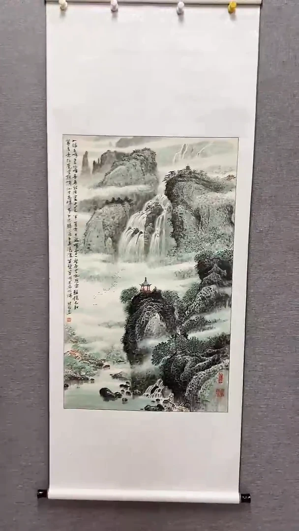 国画万*47号叶金福山水卷轴