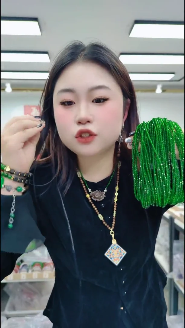 【闪购商品】尖晶石颈饰合金1049 绿尖晶项链