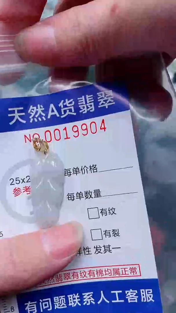翡翠未镶嵌吊坠(赠链)1