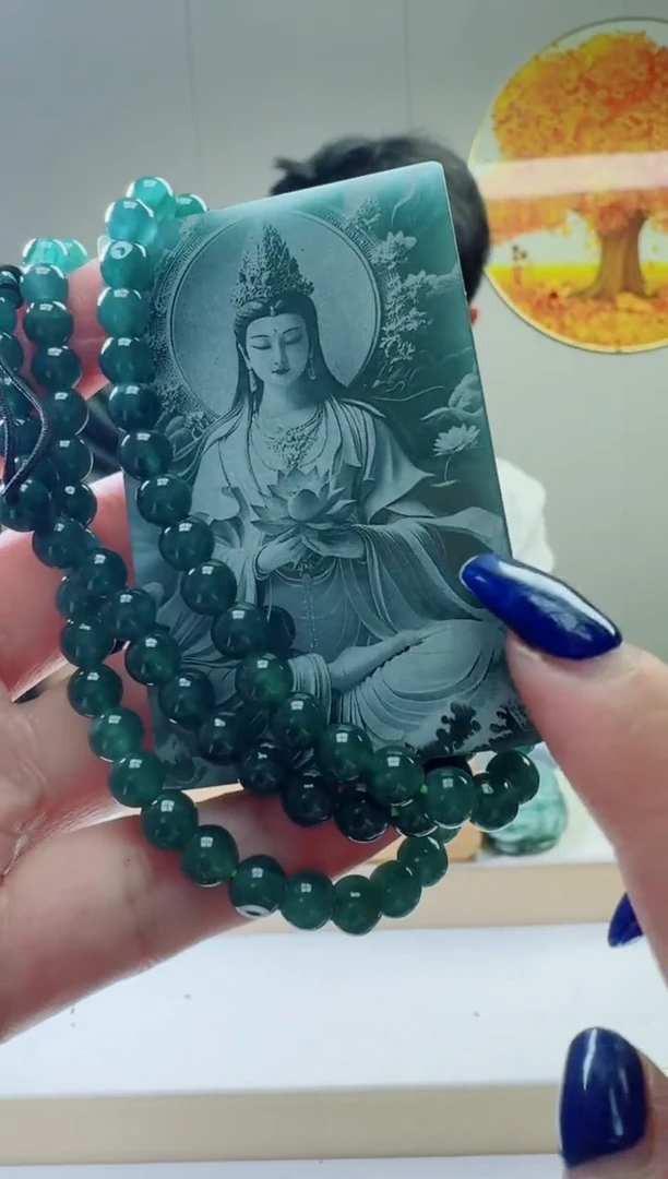 颈饰未镶嵌翡翠天然A货翡翠  多样性随机发其一