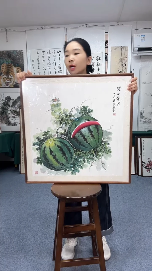 国画70*70实木画框顺丰包邮手绘