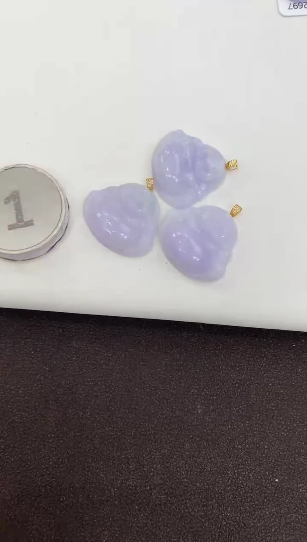 颈饰18K金镶嵌翡翠天然缅甸a货翡翠(多样性发其一