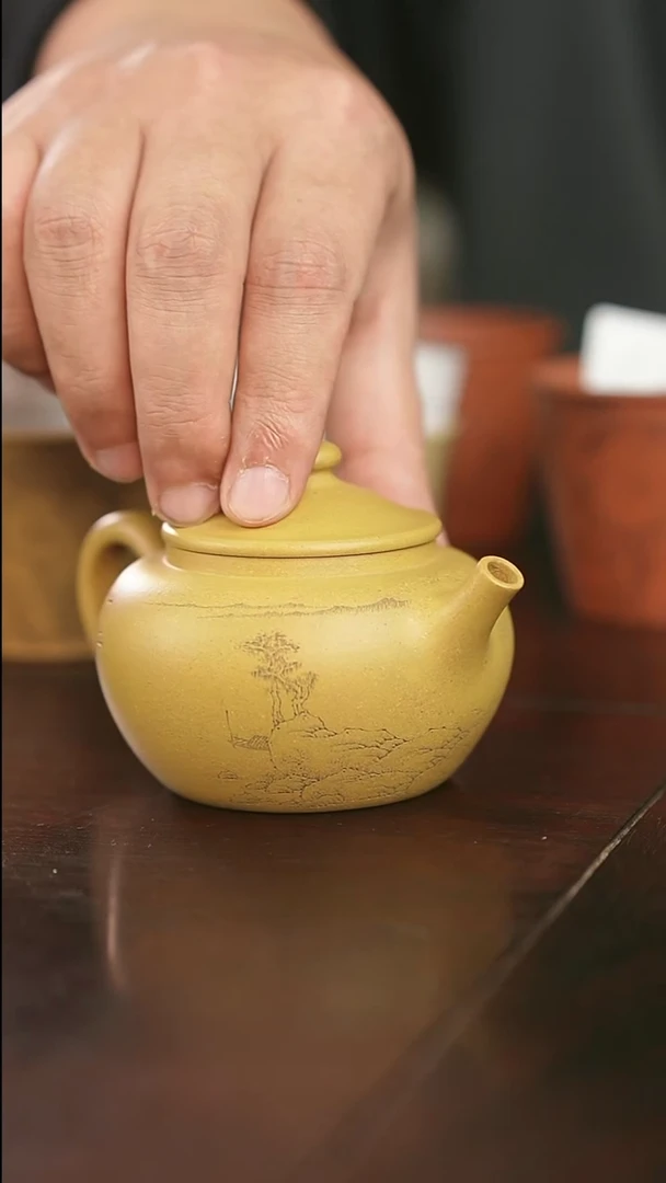 茶杯紫砂牧之黄金段壶