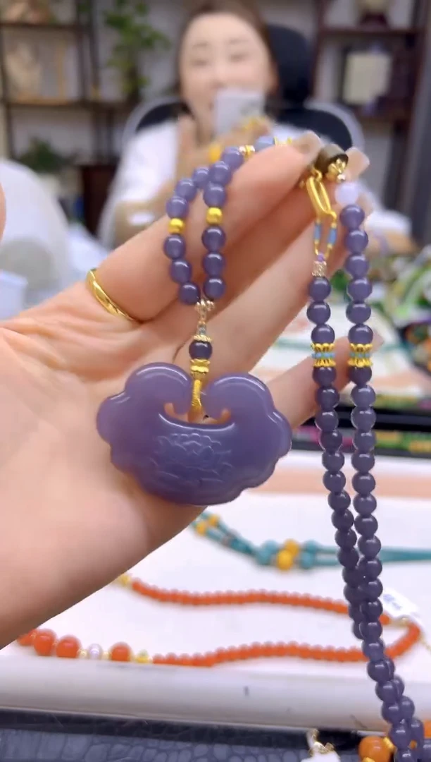 和田玉未镶嵌毛衣链DIY款M606