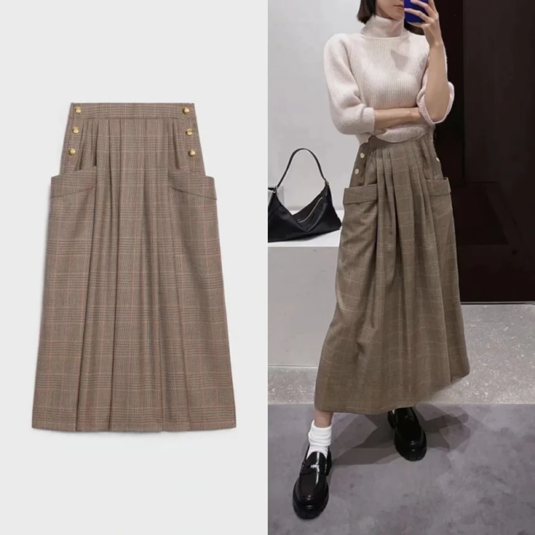 未使用 Celine/思琳 积分-100汤/P215969617/Celine千鸟格半身裙