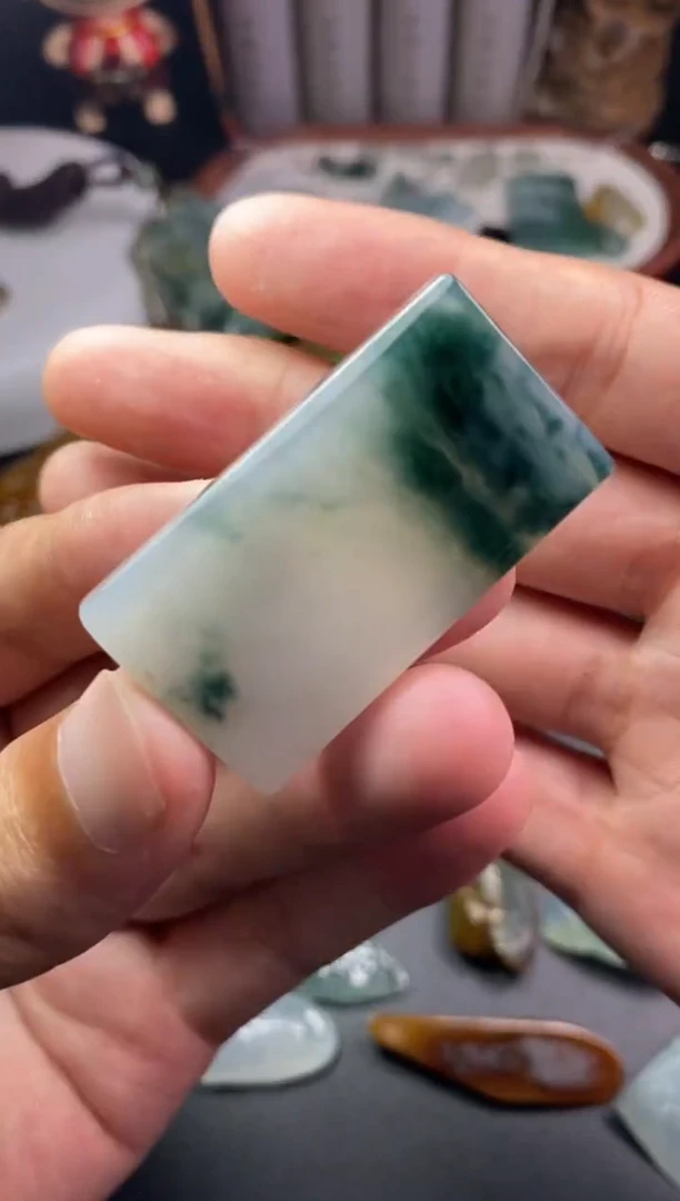 定制翡翠未镶嵌莱*宁翡翠片料定制未镶嵌7.22-34
