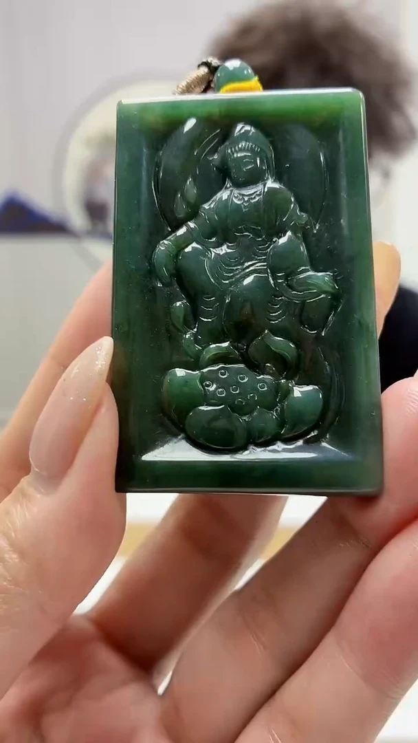 未镶嵌定制翡翠4688MM-毛货挂件35