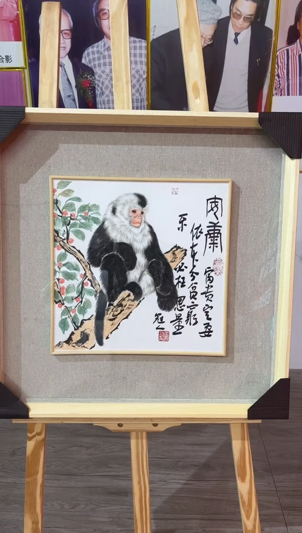 【闪购商品】绘画王冠人-1平尺-工笔-带框