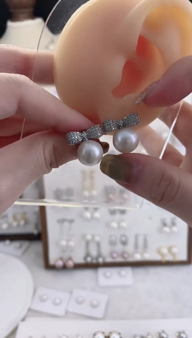 合金耳饰淡水珍珠00018圆珠默认微瑕