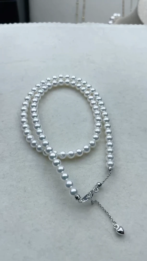 【闪购商品】淡水珍珠项链银S925镶嵌Y84