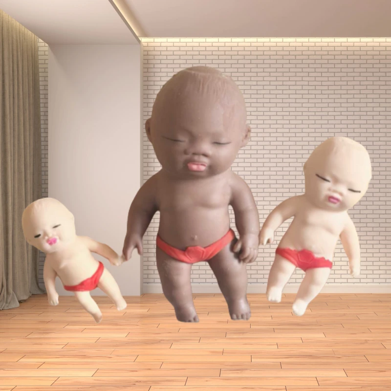 可爱解压小黑人学生课后减压神器丑萌捏捏乐过家家有趣黑娃娃