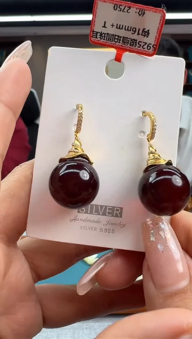 【闪购商品】琥珀耳饰未镶嵌21秒拍号