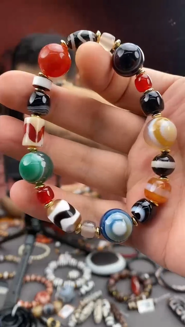 玛瑙/玉髓颈饰未镶嵌-1023 -03 多样性发