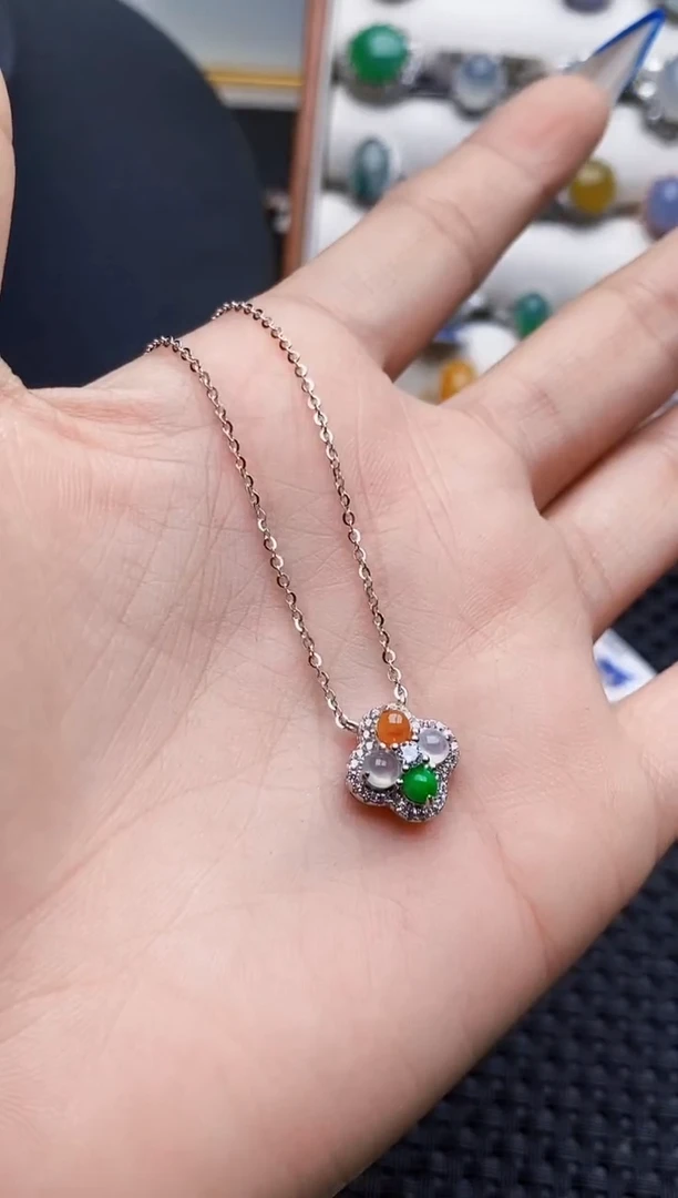 银S925镶嵌戒指翡翠1017