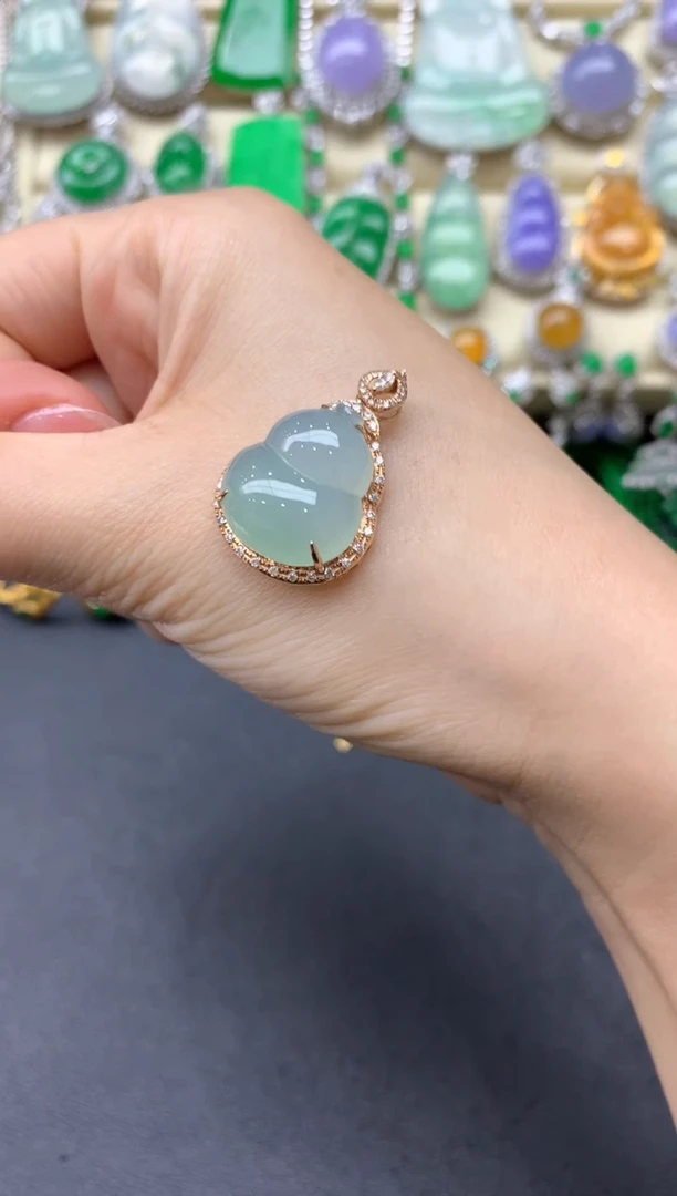 【闪购商品】翡翠颈饰18K金镶嵌314中国好珍宝