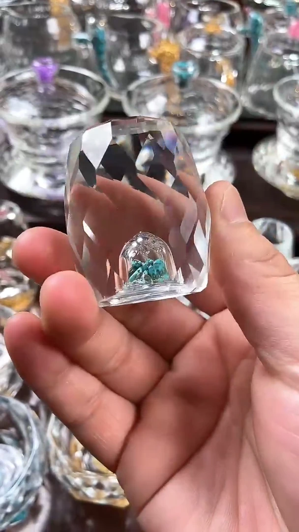 【闪购商品】玺宴新款水晶盖置绿松石