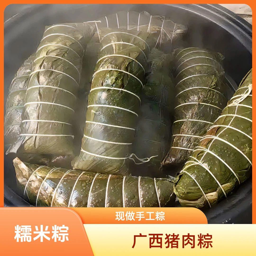 广西猪肉糯米粽250克一条 新鲜现做的手工猪肉粽子 蒸热即食